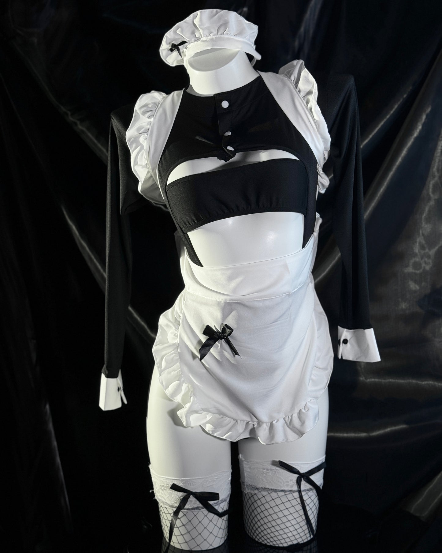 Shy Maid Bodysuit and Tube Top Costume Lingerie Set