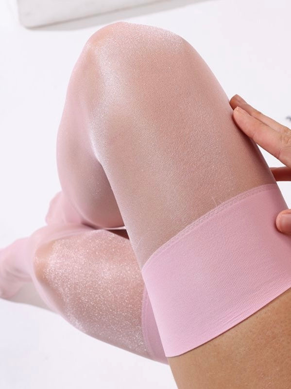 Shimmery Glossy Thigh High Stockings
