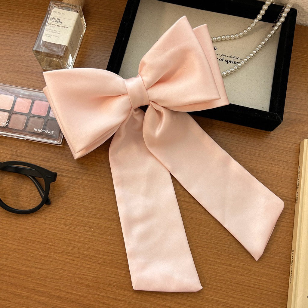 Puffy Ribbon Satin Bow Hair Clip