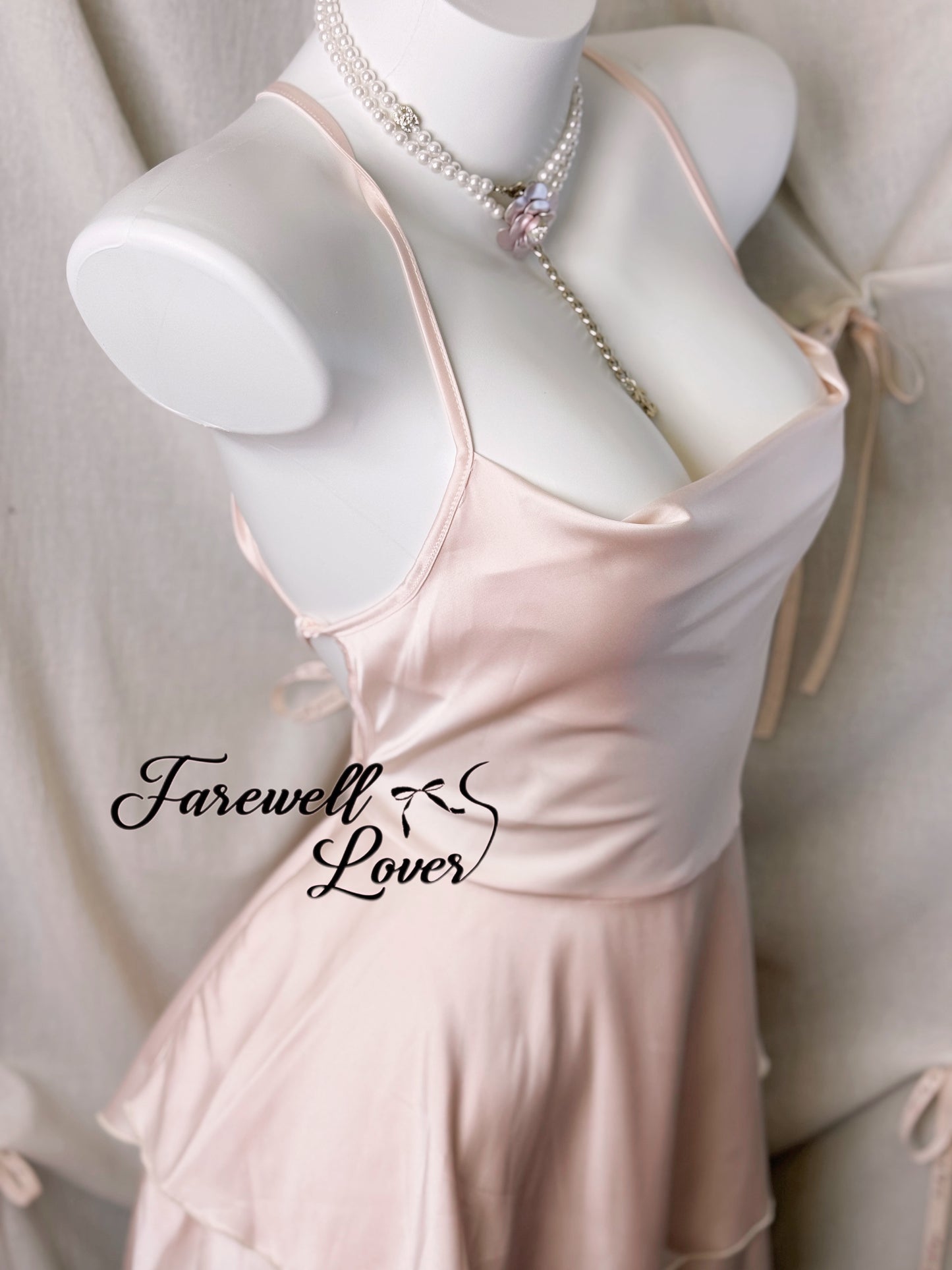Ballet Waltz Satin Flared Backless Dress Lingerie