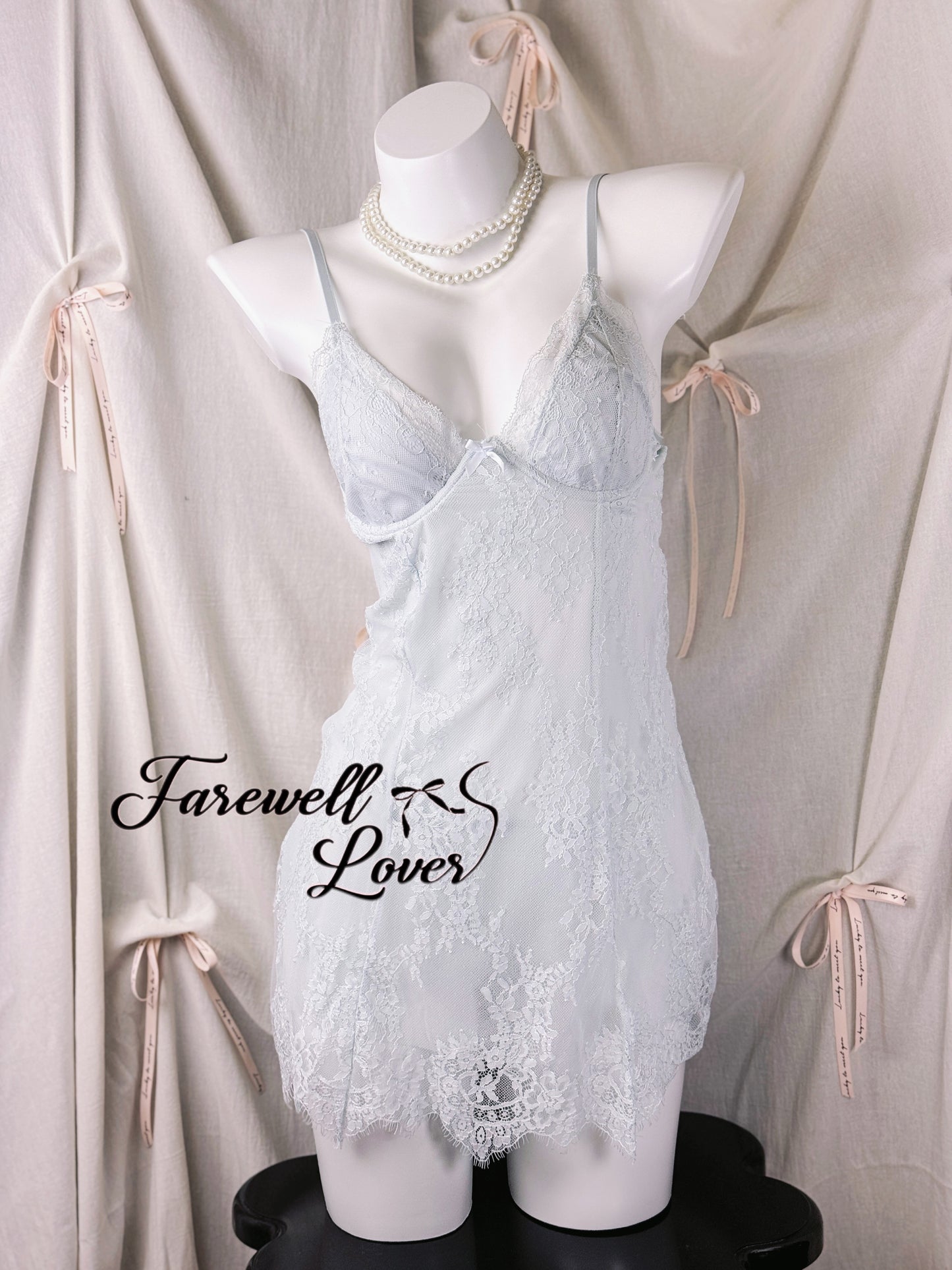 Ice Queen Floral Lace Slip Lingerie