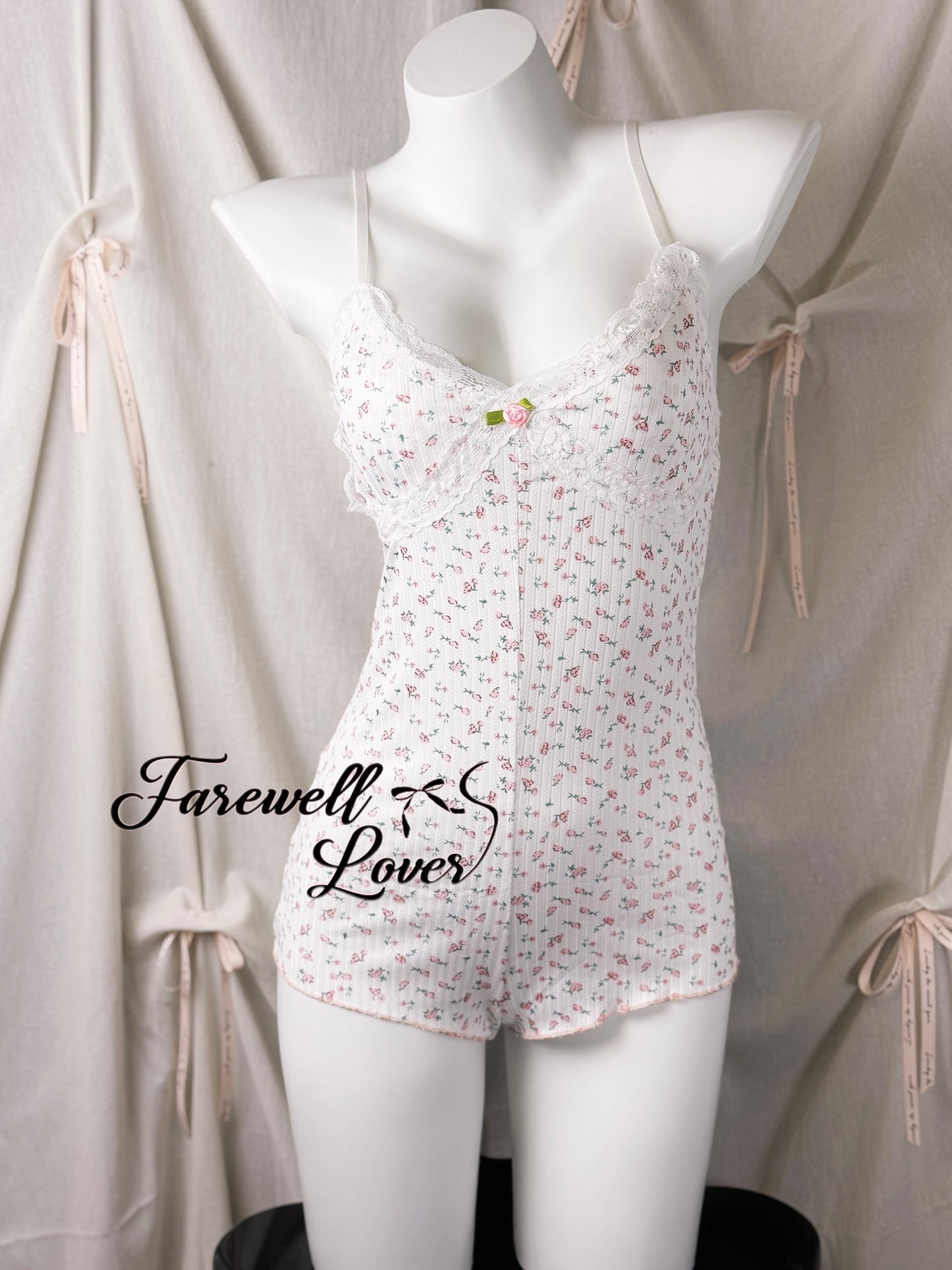 Wild Flower Coquette Floral Print Onesie