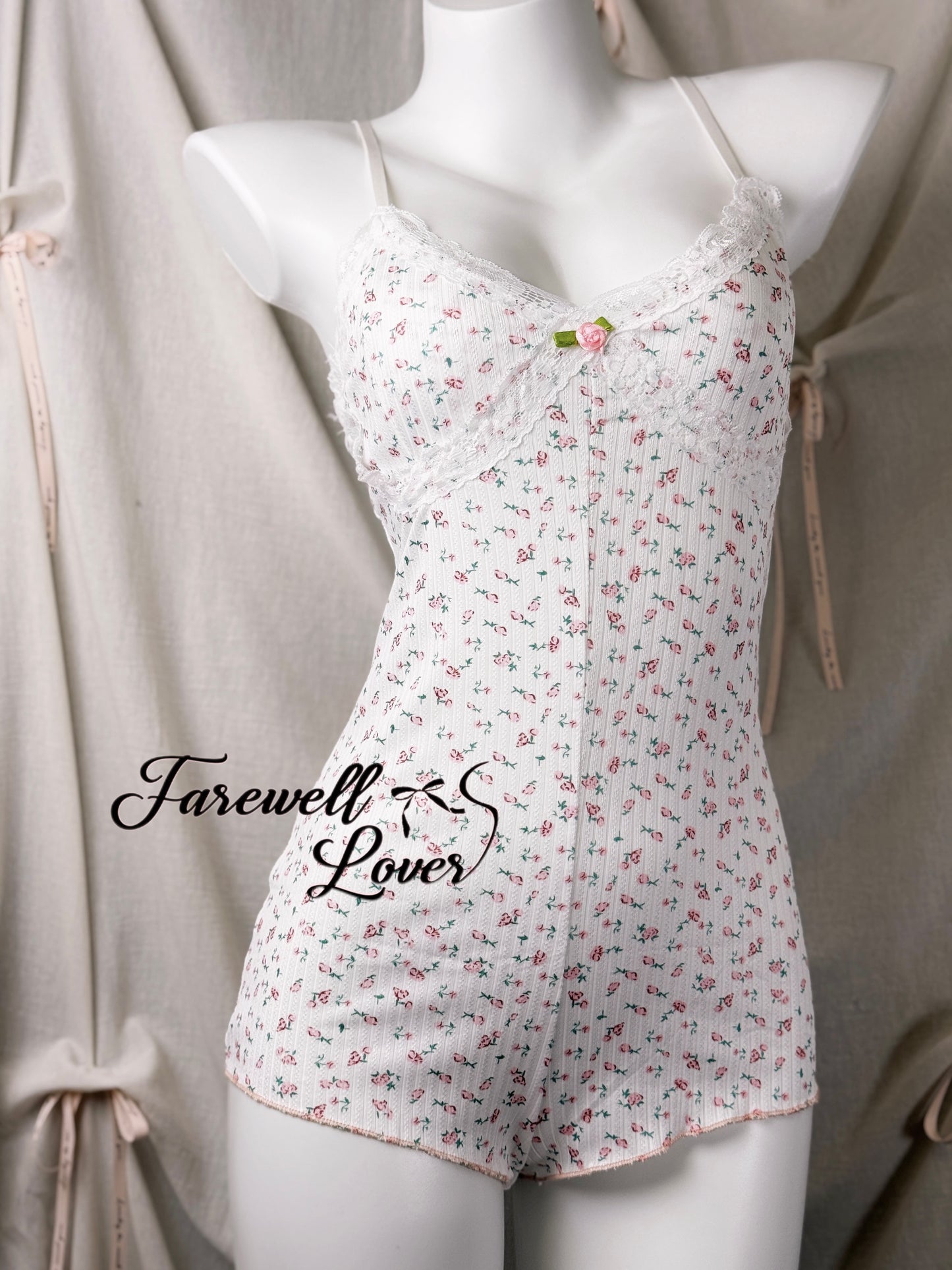Wild Flower Coquette Floral Print Onesie