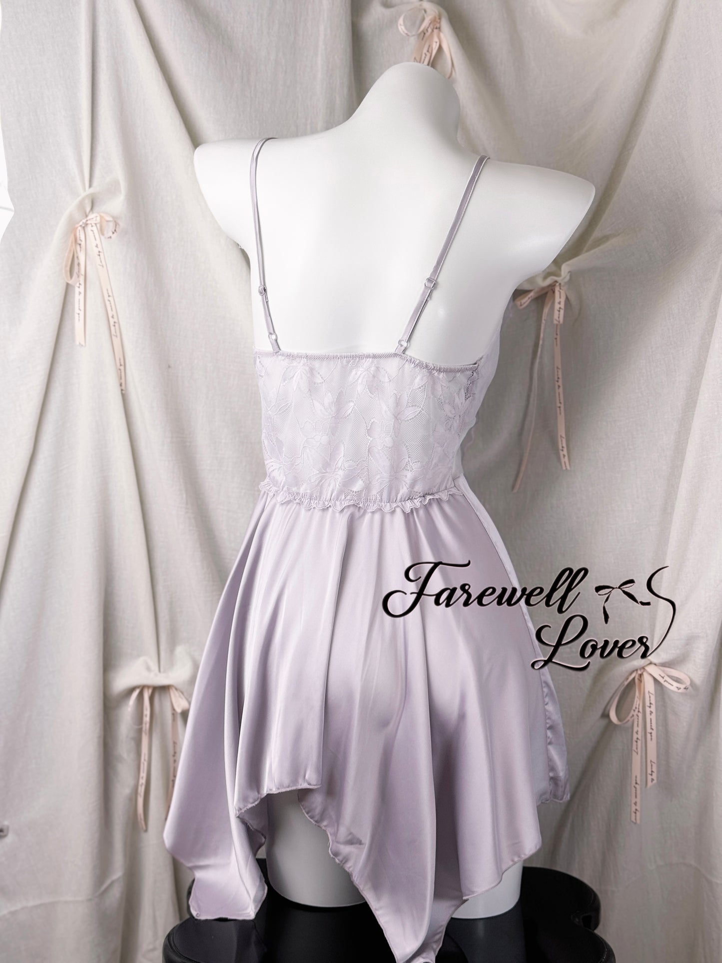 Butterfly Effect 3D Sparkly Mesh Satin Slip Lingerie