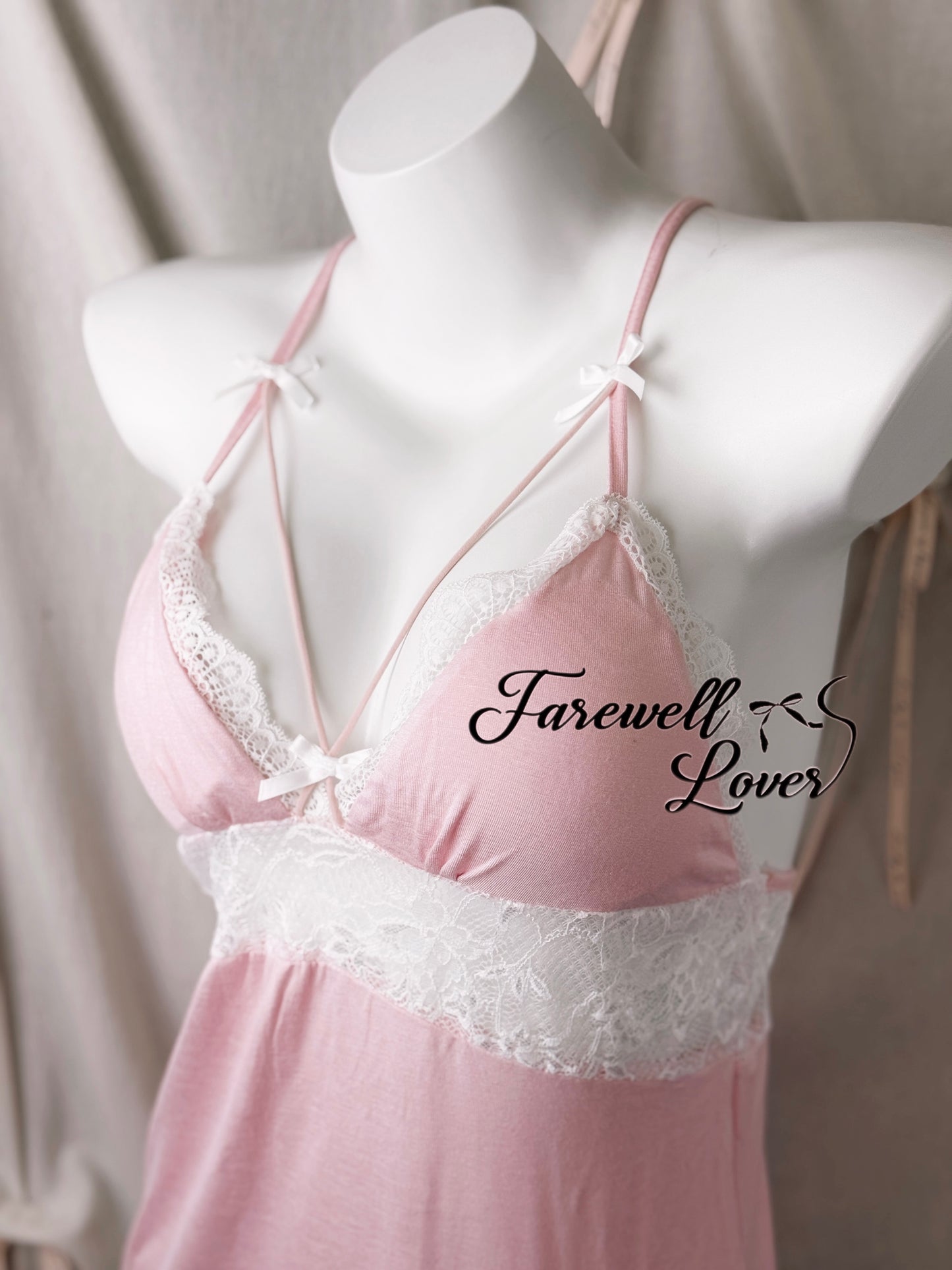 Soft Life Lace Trim Backless Slip Lingerie