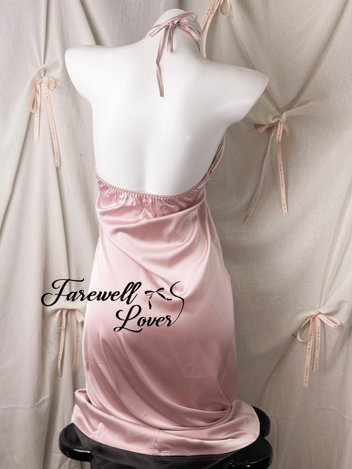Olivia Halter Satin Maxi Slip Lingerie