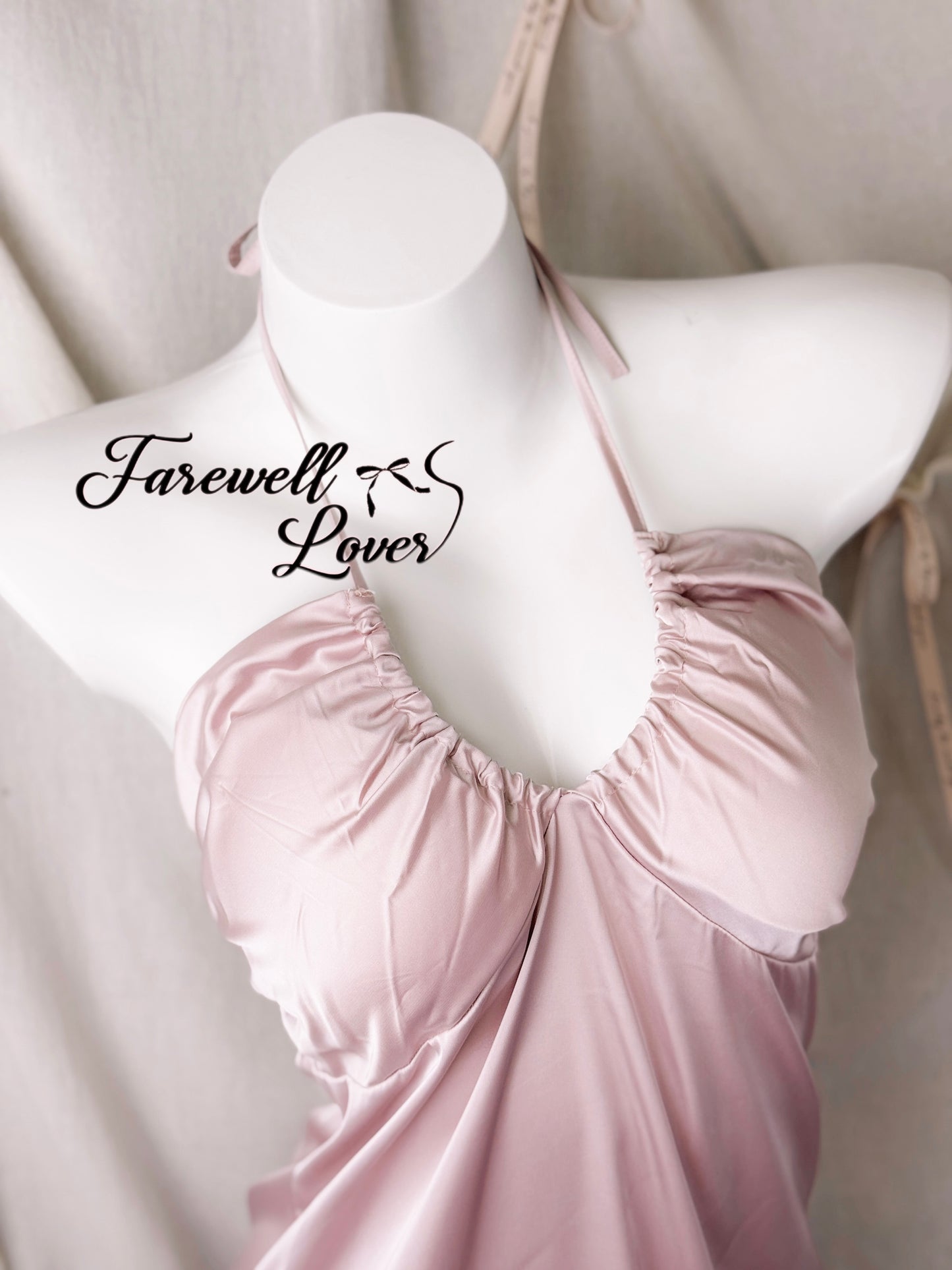 Olivia Halter Satin Maxi Slip Lingerie