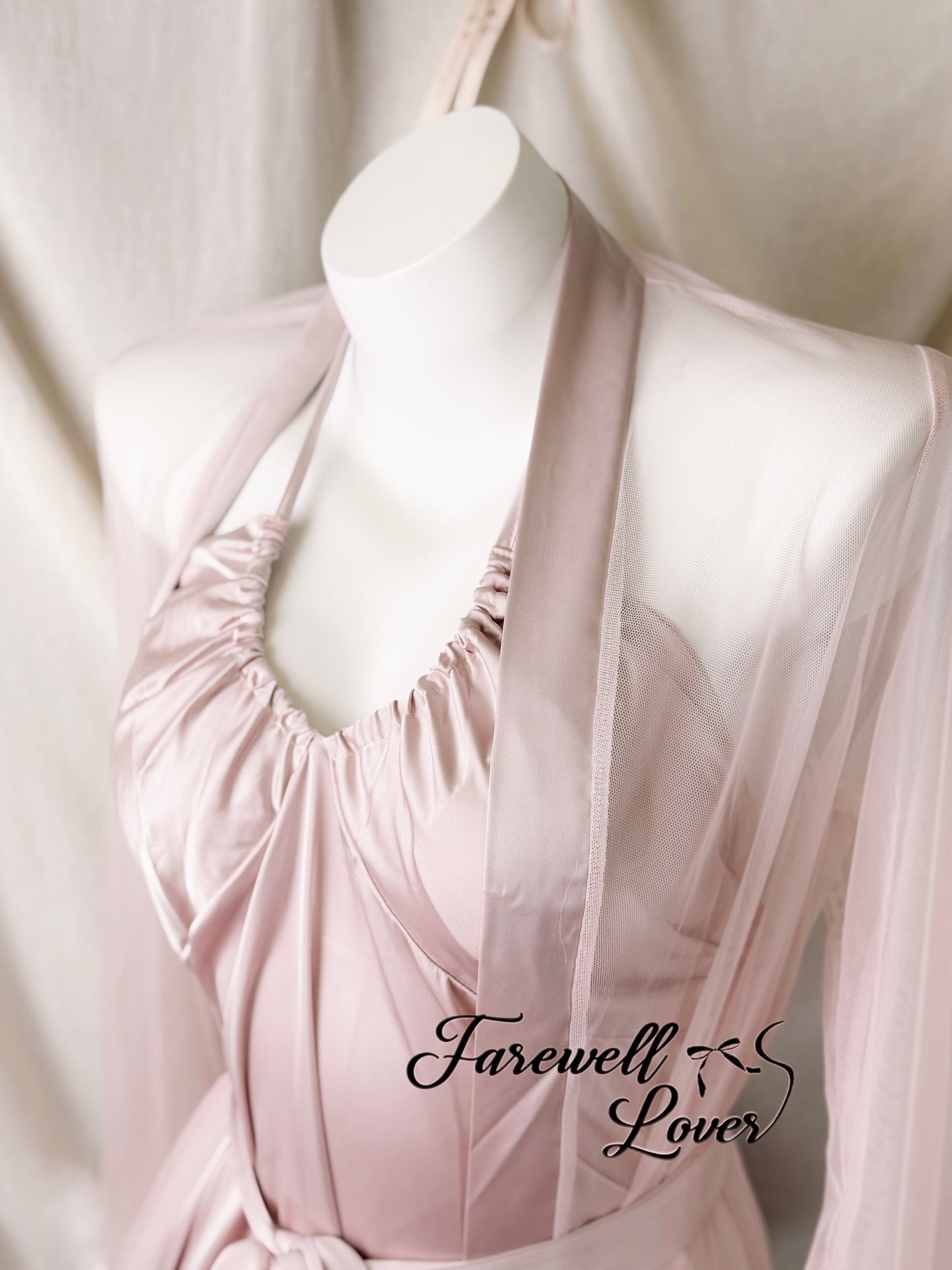 Olivia Halter Satin Maxi Slip Lingerie