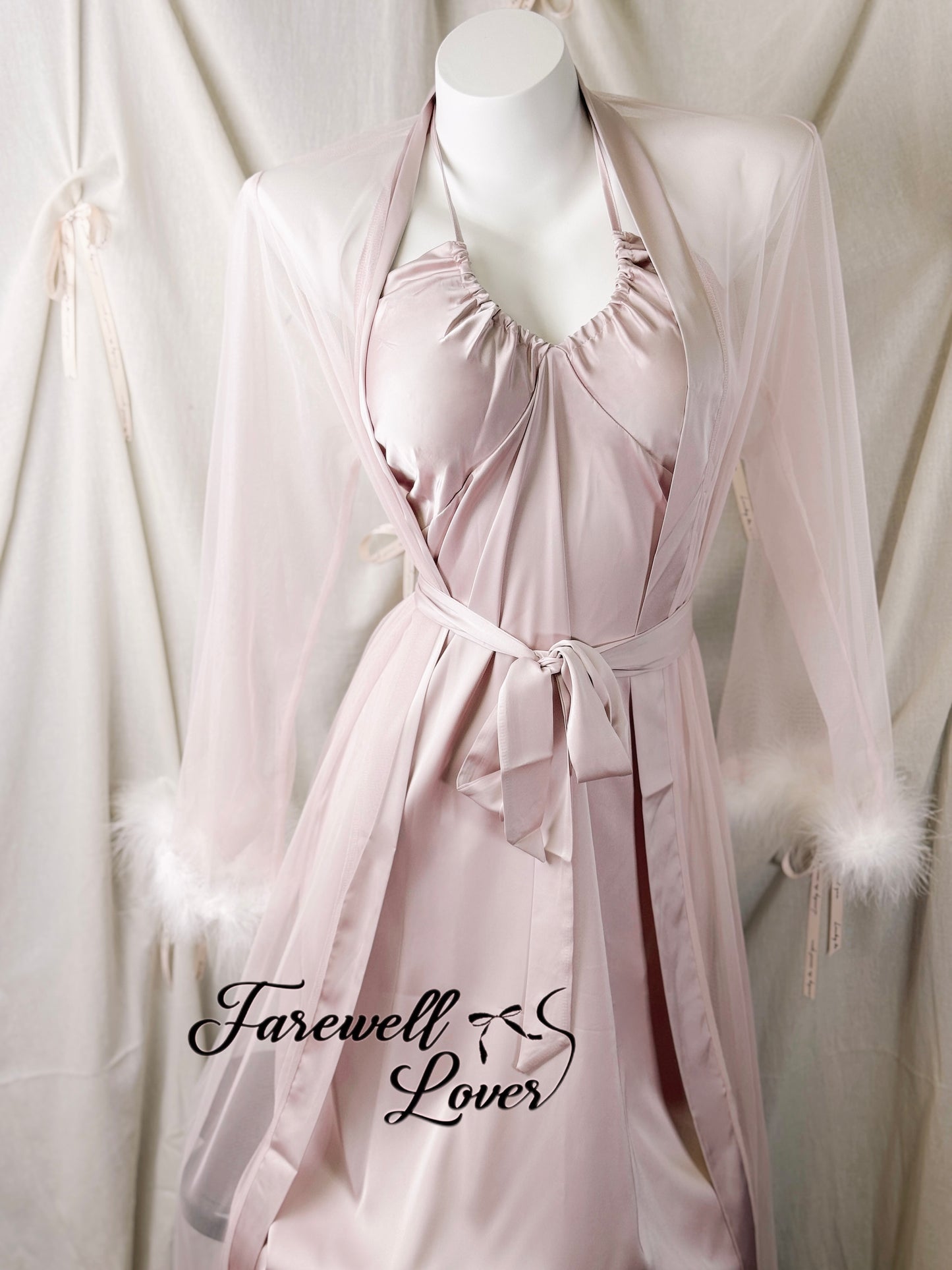 Olivia Halter Satin Maxi Slip Lingerie