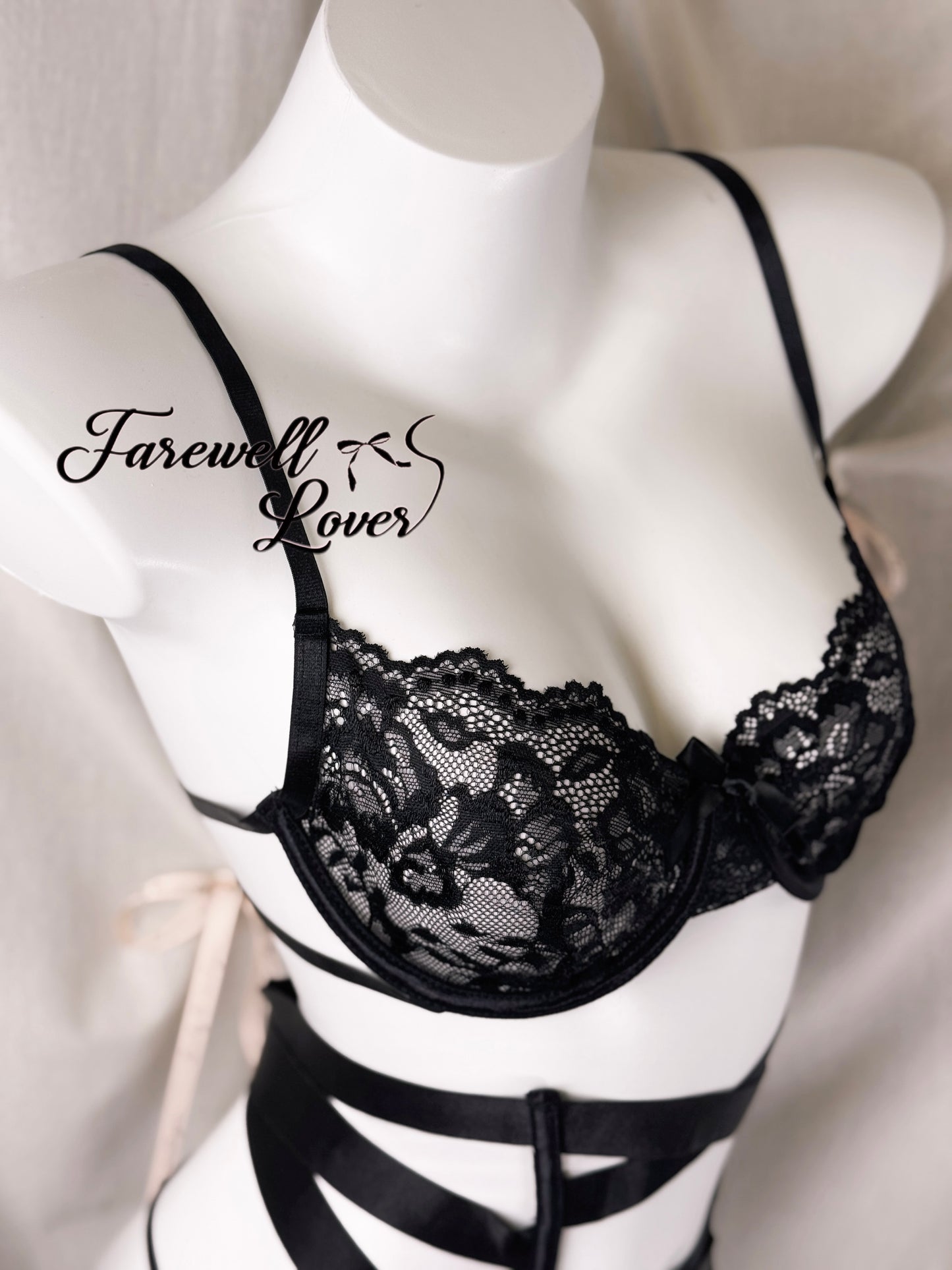 Fifty Shades of Grey Lace Three-piece Lingerie Set
