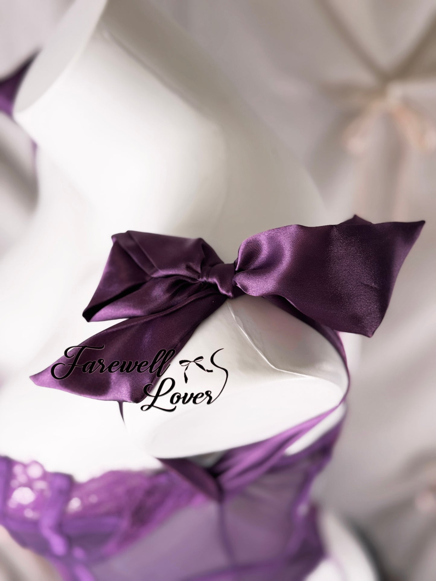 Violet Dreams Satin Ribbon Lace Teddy Lingerie