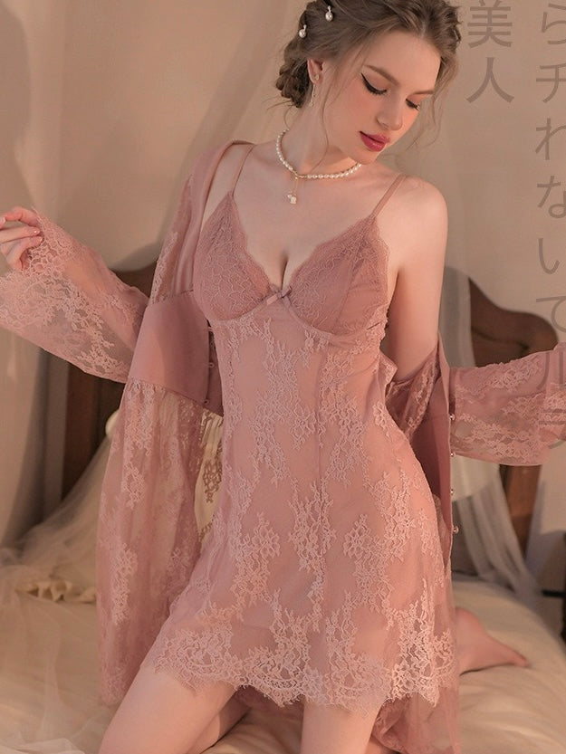 Ice Queen Floral Lace Slip Lingerie