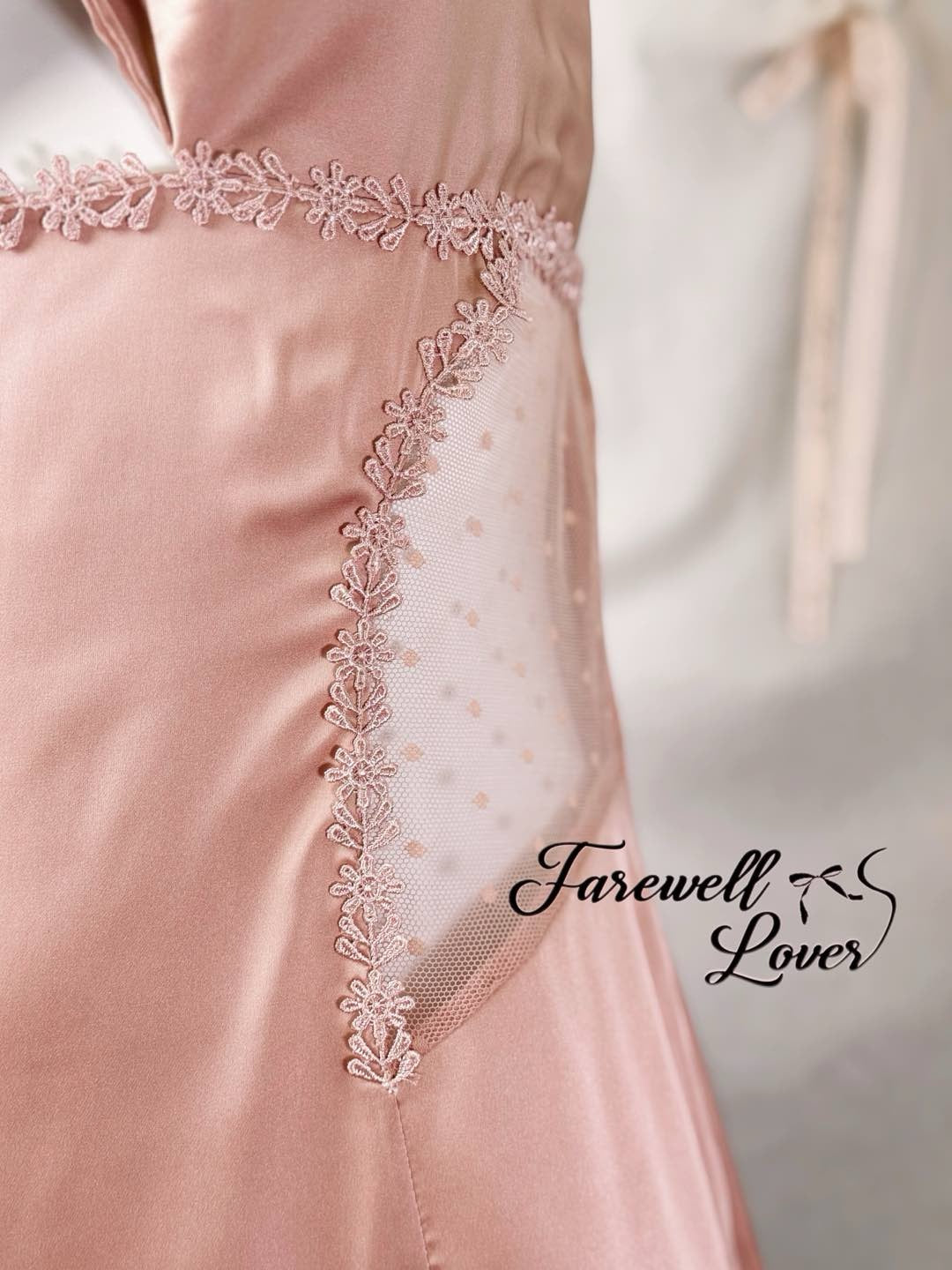 Valentina Lace Sain Bowknot Slip Lingerie