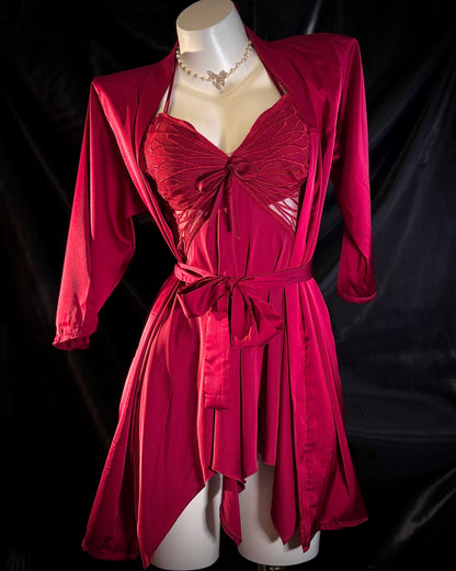 Venus Butterfly Satin Backless Cutout Padded Slip Lingerie