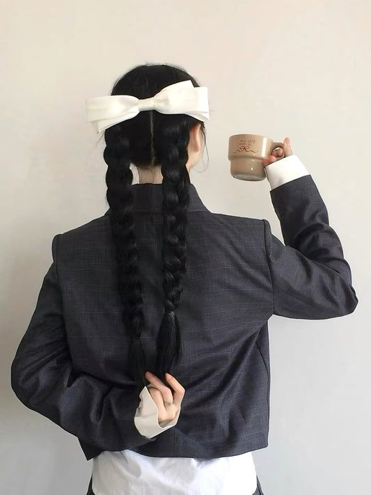 Slim Satin Bow Hair Clip
