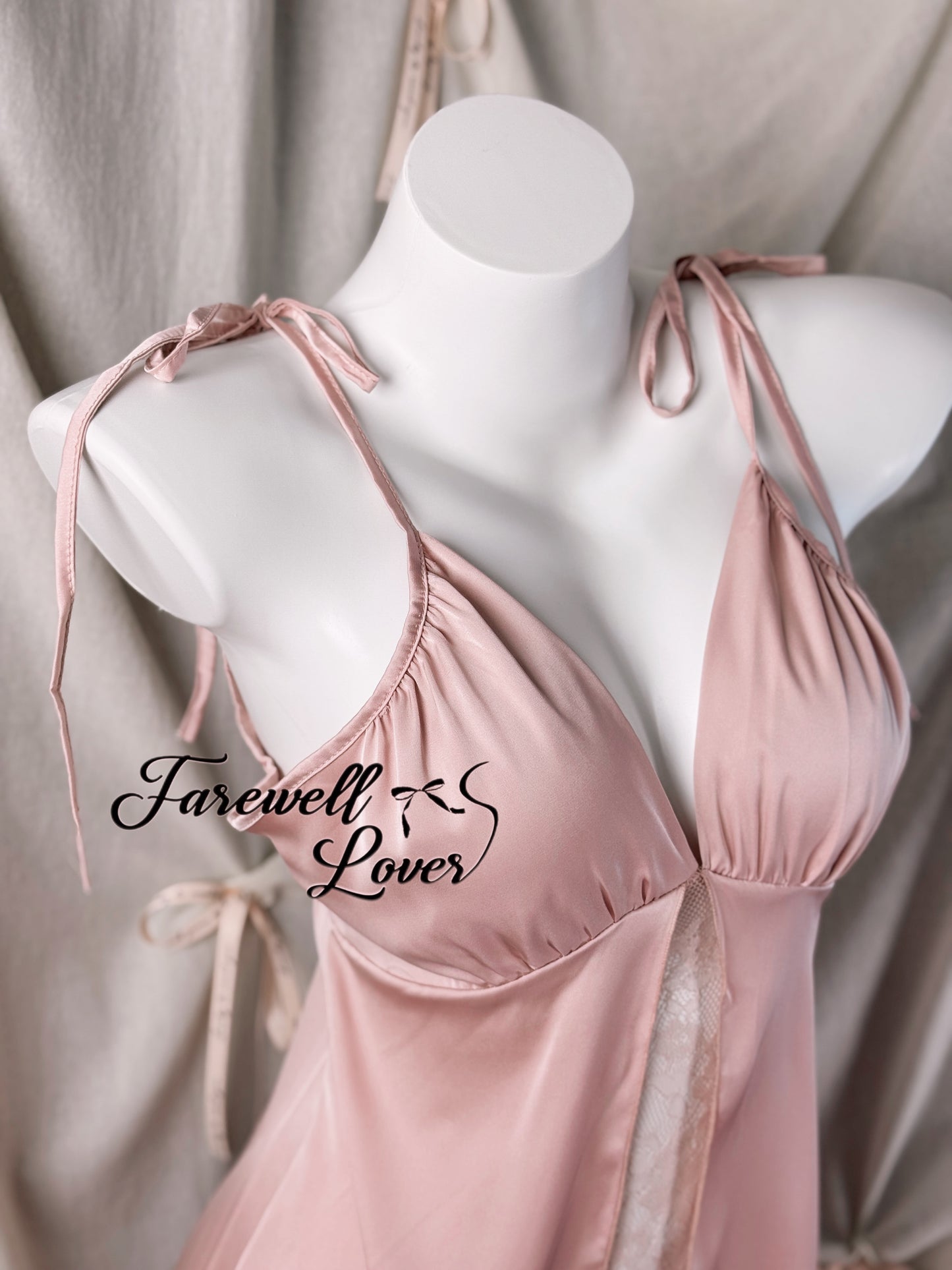 Pure Love Satin Lace See-through Slip Lingerie