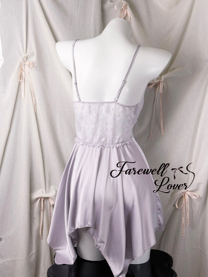 Butterfly Effect 3D Sparkly Mesh Satin Slip Lingerie