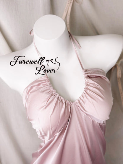 Olivia Halter Satin Maxi Slip Lingerie
