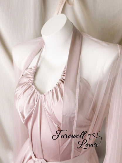 Olivia Halter Satin Maxi Slip Lingerie
