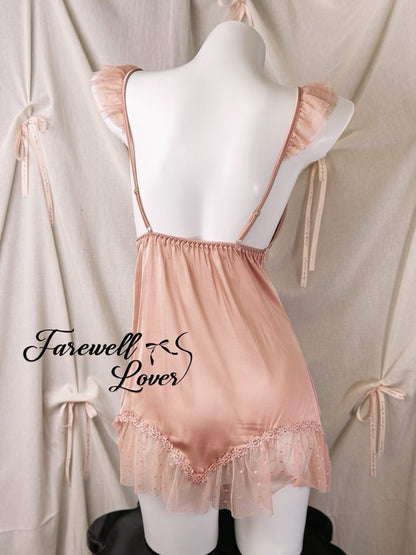 Valentina Lace Sain Bowknot Slip Lingerie